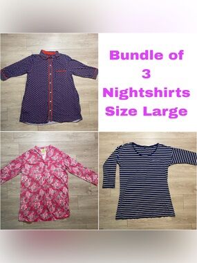 Bundle of 3 Nightshirts ~ Size Large